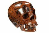 Realistic, Polished Mahogany Obsidian Skull #127563-1